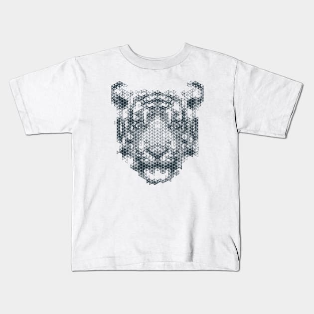 Kumiko Tiger Animal Portrait Kids T-Shirt by shultcreative